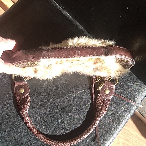 Vintage Bebe Spellout Y2K Rabbit Fur shoulder bag - Picture 7 of 10